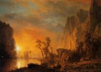 Bierstadt, Albert - Sunset in the Rockies